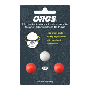 Oros Strike Indicators Red & White 3 Pack in Red and White